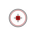 target cross icon. Element of text editor sign icon. Premium quality graphic design icon. Signs and symbols collection icon for