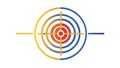 Target with Crosshairs Precision Accuracy Goal Focus Strategy, vector design Generative AI Royalty Free Stock Photo