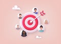 Target customer concept. Customer attraction campaign