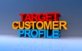 Target Customer Profile on blue