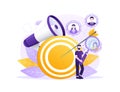 Target customers in abstract style. Icon for marketing design. Vector illustration. Royalty Free Stock Photo