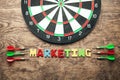 Target dart with arrows. Marketing concept Royalty Free Stock Photo