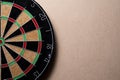 Target dart board on the table, center point, head to target marketing and business success concept