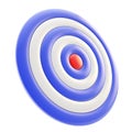 Target darts aim glossy mark isolated on white Royalty Free Stock Photo