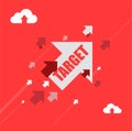 target destination arrows illustration concept Royalty Free Stock Photo