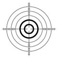 Target destination icon. Aim sniper shoot focus cursor bull eye mark