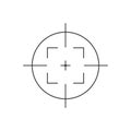 Target destination icon. Aim sniper shoot focus cursor bull eye mark.