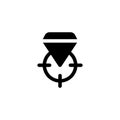 Target Diamond Glyph Icon, Logo, Vector