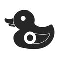 Target duck vector icon.Black vector icon isolated on white background target duck