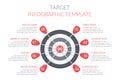 Target with Eight Arrows Royalty Free Stock Photo
