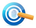 Target and fingerprint illustration design Royalty Free Stock Photo