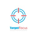 Target focus abstract logo