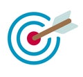Target , focus, dartboard vector icon illustration