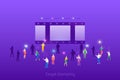 Target focus group audience for Cinema Stream Film Content Marketing Advertising Flat vector illustration concept. Targeting in