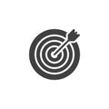 Target goal solid vector icon Royalty Free Stock Photo