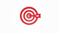 target, goal, success marketing concept, arrow center 3d realistic line icon. vector illustration