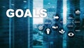 Target Goals Expectations Achievement Graphic Concept. Royalty Free Stock Photo