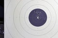 Target Gun With Bullet Holes. Classic Paper Shooting Target. Holes In Target. Royalty Free Stock Photo