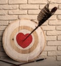 Target heart arrow Royalty Free Stock Photo