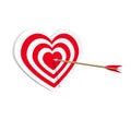 Target heart icon art web. Amorousness concept