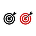 Target icon with arrow Royalty Free Stock Photo