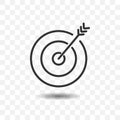 Target iconwith arrow. Royalty Free Stock Photo