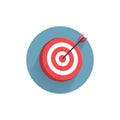 target icon. dart board. archery board colorful flat icon. dart flat icon