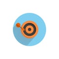 target icon. dart board. archery board colorful flat icon. dart flat icon