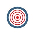 Target icon. Darts target symbol. Aim button. Flat vector concept illustration