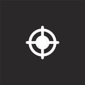 target icon. Filled target icon for website design and mobile, app development. target icon from filled selection and cursors