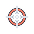 Color illustration icon for Target, goal and focus Royalty Free Stock Photo