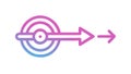 Target Icon with Gradient Arrow for Aim and Direction, vector design Generative AI Royalty Free Stock Photo