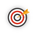 Target icon. Isolated on a white background. Flat illustration Royalty Free Stock Photo