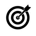 Target icon isolated on white background. Vector isolated black icon. Goal concept icon Royalty Free Stock Photo