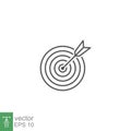 Target icon line silhouette. Mission target symbol Royalty Free Stock Photo