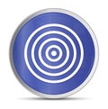 Target icon prime blue round button vector illustration design silver frame push button