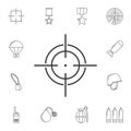 Target icon, sight sniper symbol line icon.Element of popular army icon. Premium quality graphic design. Signs, symbols collectio Royalty Free Stock Photo