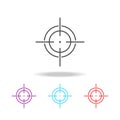 Target icon, sight sniper symbol line icon. Elements of military in multi colored icons. Premium quality graphic design icon. Simp