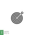 Target icon solid silhouette. Mission target symbol Royalty Free Stock Photo