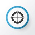 Target Icon Symbol. Premium Quality Segmented Scope Element In Trendy Style.