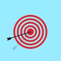 Target icon in vector shape with a blue background Royalty Free Stock Photo