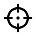 Target icon vector, sniper scope vector isolated on the white background, optical sight Royalty Free Stock Photo