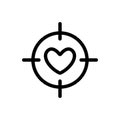 Target icon vector. Isolated contour symbol illustration