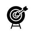 Target vector glyph flat icon Royalty Free Stock Photo