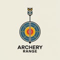 target icon with words archery range Royalty Free Stock Photo