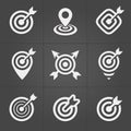 Target icons pack for business mobile interface