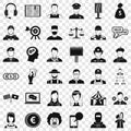 Target icons set, simple style Royalty Free Stock Photo