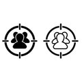 Target icons vector set. aim illustration sign collection. lead symbol.