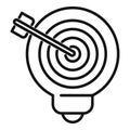 Target idea business icon outline vector. Focus vision