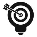 Target idea business icon simple vector. Focus vision